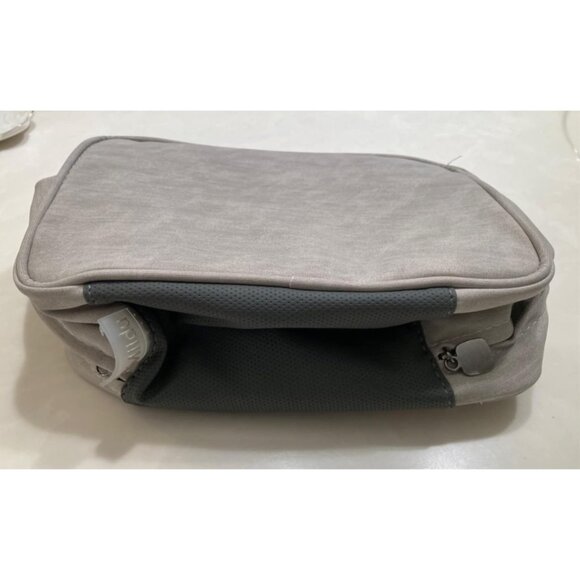 2-Pack Waterproof Leather Makeup Bag, Portable Travel Cosmetic Organizer - Grey - Picture 3 of 12